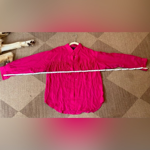 BB Dakota 80s Vintage Moda Silk Fringe Top - Picture 5 of 6